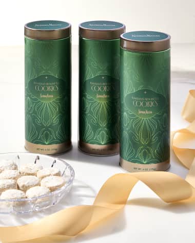 Neiman Marcus Almond Tea Cookie Tins, Set of 3