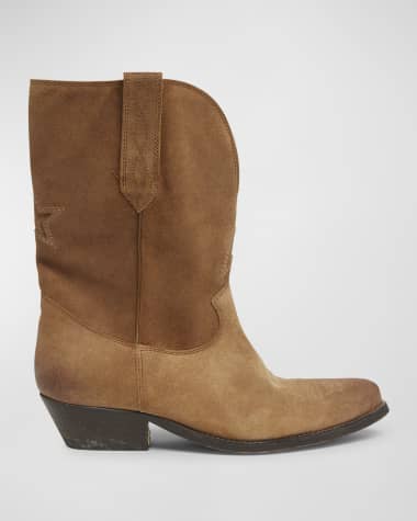 Golden Goose Wish Star Suede Western Boots