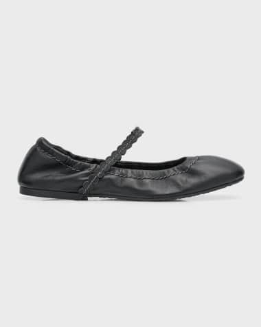 See by Chloe Kaddy Lambskin Mary Jane Ballerina Flats