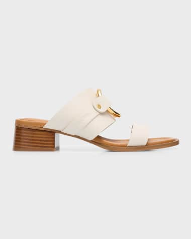 See by Chloe Hana Leather Ring Slide Sandals