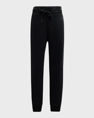 Moschino Men's Matte Logo-Waist Sweatpants