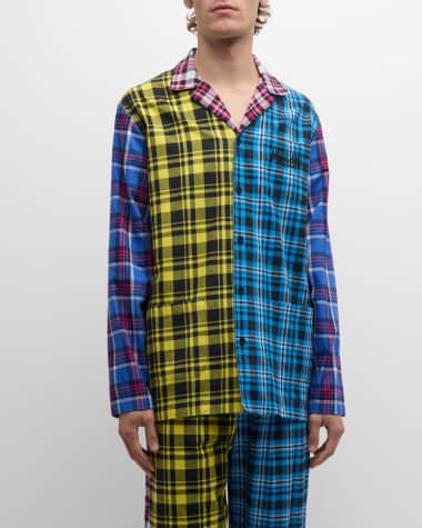 Moschino Men's Mixed-Plaid Pajama Set