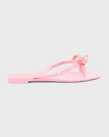 Valentino Garavani Rockstud PVC Flat Thong Sandals