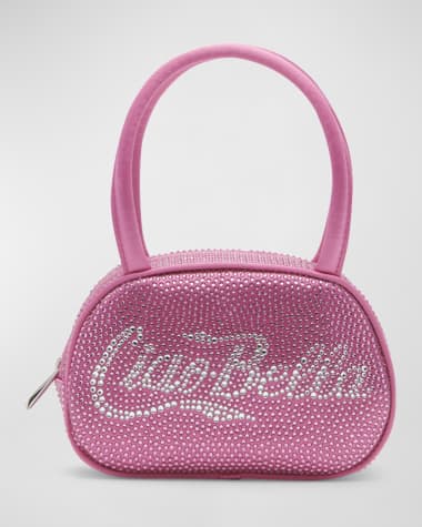 Amina Muaddi Super Amini Ciao Bella Crystal Top-Handle Bag