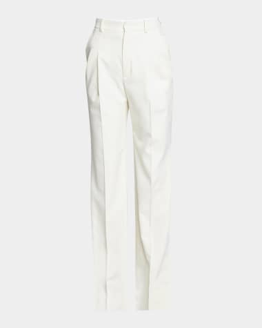 Saint Laurent Wide-Leg Suiting Trousers