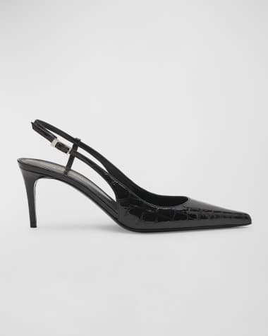 Saint Laurent Vendome Croco Slingback Pumps