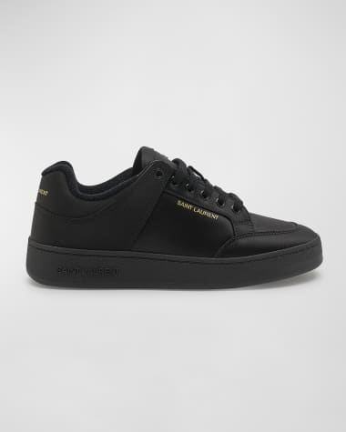 Saint Laurent Silk Low-Top Court Sneakers