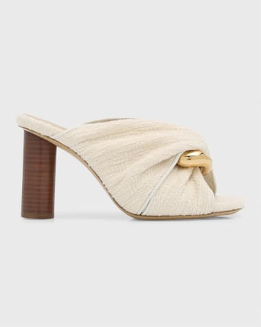 JW Anderson Corner Cotton Chain Twist Slide Sandals