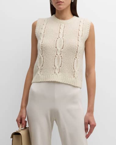 TSE Cashmere Cashmere Cable-Knit Shell