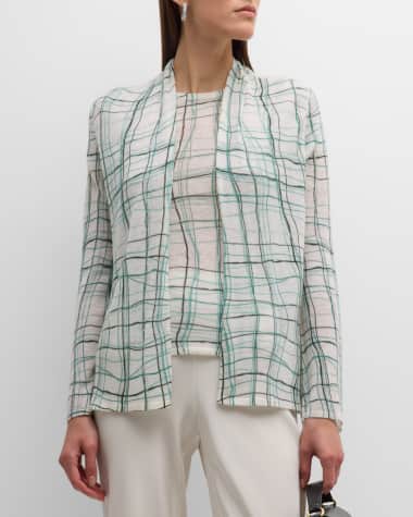 TSE Cashmere Cashmere Printed Open-Front Cardigan