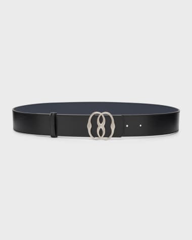 Bally Men's Emblem-Buckle Reversible Leather Belt