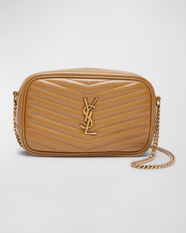 Saint Laurent Lou Mini YSL Camera Bag in Smooth Quilted Leather