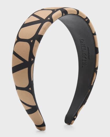 Valentino Garavani Toile Iconographe Velvet Headband