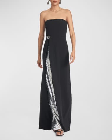 Sachin & Babi Ivy Strapless Sequin & Crystal Gown