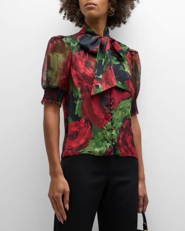 Designer Pattern Blouses for Women | Neiman Marcus