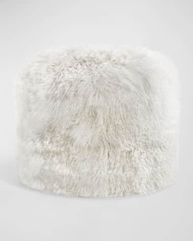 Interlude Home Amal Sheepskin Stool
