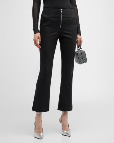 Cinq a Sept Ryn Pleated Wide-Leg Ankle Pants