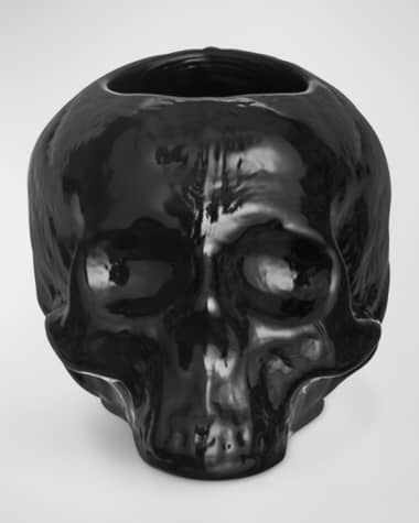 Kosta Boda Still Life Skull Votive Candleholder