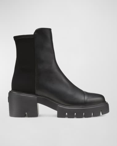 Stuart Weitzman Soho Leather Moto Booties