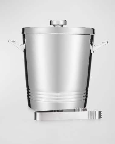 Godinger Topshelf Double-Walled Ice Bucket with Tongs