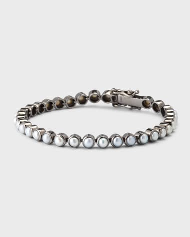 NAKARD Petite Dot Tennis Bracelet with Pearls
