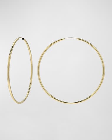 Zoe Lev Jewelry 14K Gold Large Thread Hoop Earrings