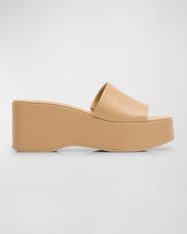 Vince Polina Leather Slide Platform Sandals