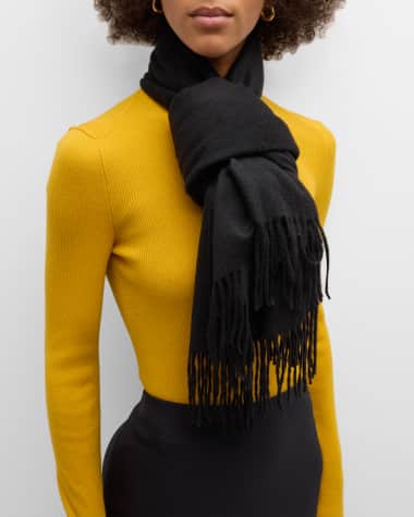 Sofia Cashmere Fringed Cashmere Evening Wrap