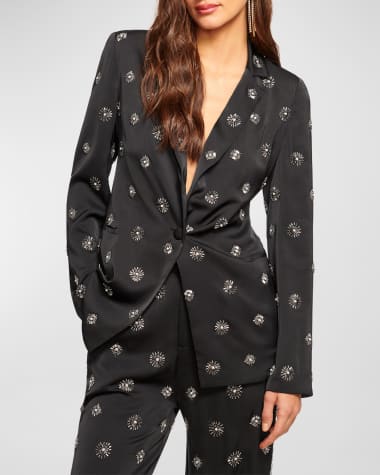 Ramy Brook Willa Embellished Single-Breasted Blazer