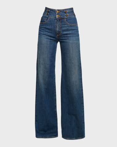 Ramy Brook Liv High-Rise Wide-Leg Jeans