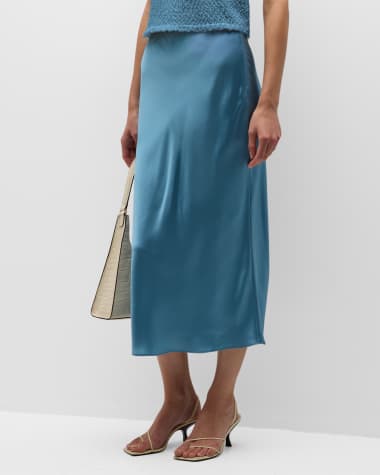 Sablyn Silk Midi Skirt
