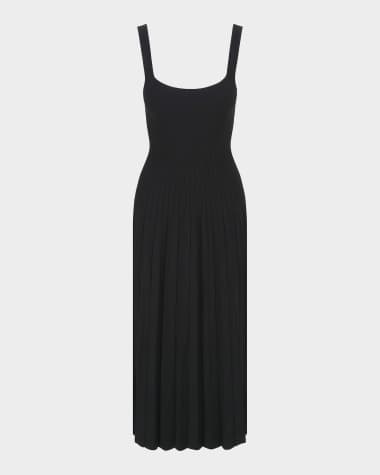 strapless midi linen dress Wyanne Black & White Linen Striped Strapless Midi Dress XL / US 10-12