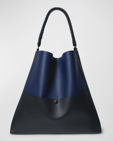 Callista Grained Leather Slim Tote Bag