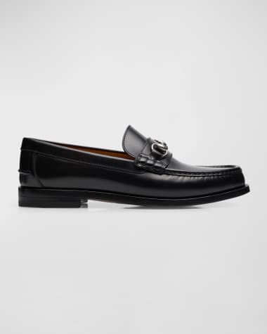 Gucci Men's Kaveh Leather Bit Loafers