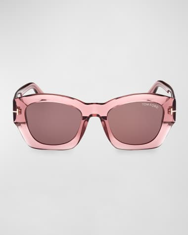 TOM FORD Guilliana Acetate Geometric Sunglasses