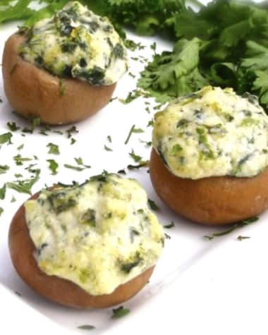 The Cajun Turkey Co Boursin & Spinach Stuffed Mushrooms, 10 Pieces - Serves 5-10