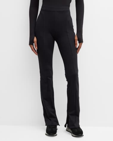 ALO Yoga, Pants & Jumpsuits, Alo Yoga Grey Black Crop Leggings With Faux  Leather Effect Detail Mesh Small