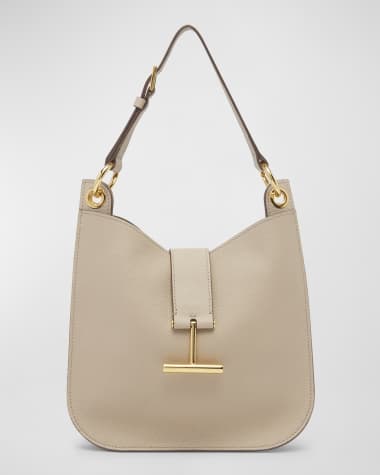 TOM FORD Tara Small Hobo Crossbody in Grained Leather