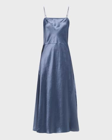 Vince Sheer Silk Paneled Long Slip Dress