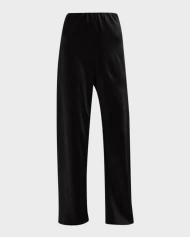 Vince Fluid Bias-Cut Crushed Satin Pants