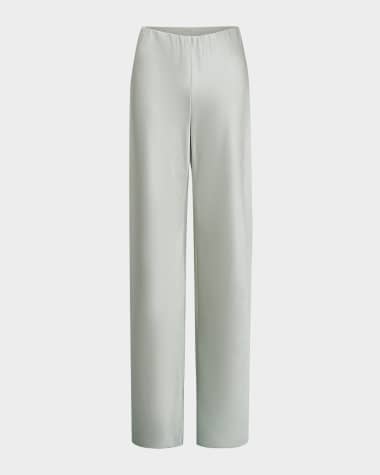Vince Fluid Bias-Cut Crushed Satin Pants