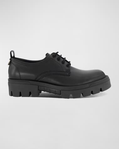 Karl Lagerfeld Paris Men's Plain Toe Leather Derby Shoes