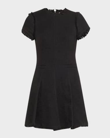 black dress neiman marcus 1960s Norman Hartnell for Neiman Marcus Black Wool Beaded Dress main image 1