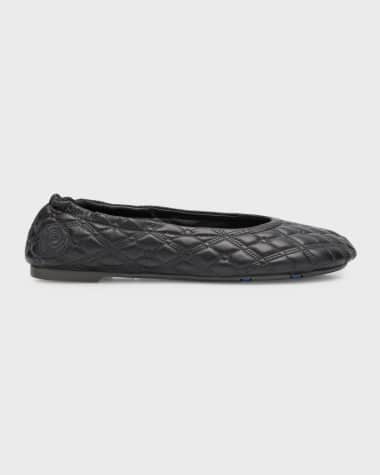 Burberry Sadler Quilted Lambskin Ballerina Flats