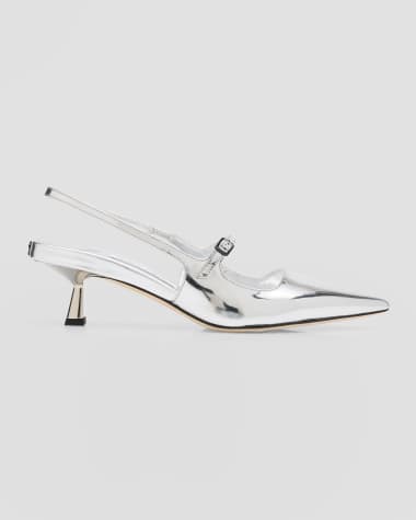 Jimmy Choo Didi Metallic Mary Jane Slingback Pumps