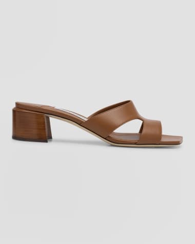 Jimmy Choo Ellison Leather Mule Sandals
