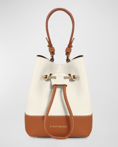 STRATHBERRY Lana Osette Drawstring Leather Crossbody Bag