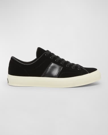 TOM FORD Men's Cambridge Suede Low-Top Sneakers