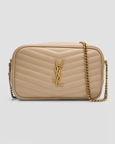 Saint Laurent Lou Mini YSL Camera Bag in Smooth Quilted Leather