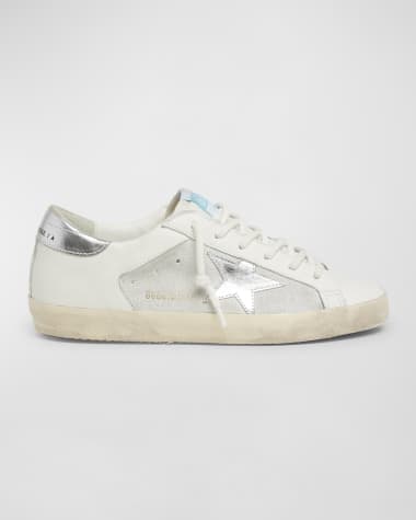 Golden Goose Super Star Mix Leather Low-Top Sneakers